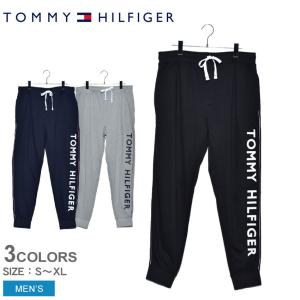 トミーヒルフィガー スウェット パンツ メンズ フリース スウェットパンツ TOMMY HILFIGER 09T3920 黒 ブラック グレー ネイビー