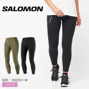 送料無料 サロモン レギンス レディース クロスラン 25 タイツ SALOMON LC1893800 LC2038300 黒 カーキ ロング丈 スパッツ 撥水｜z-sports