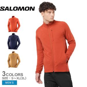 サロモン ミドルレイヤージャケット メンズ エッセンシャルライトウォーム SALOMON LC2111600 LC2111500 LC2111400 オレンジ 紺｜z-sports