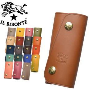 イルビゾンテ キーケース メンズ レディース キーリング IL BISONTE C0799 ブラック 黒 ブラウン ピンク レザー 鍵 おしゃれ 革
