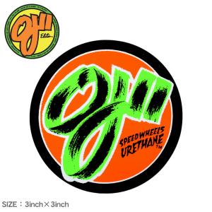 （ネコポス配送） オージェー ステッカー OJ 2 SPEED WHEELS VINYL STICKER 3IN×3IN OJ 88281512 オレンジ シール スーツケース パソコン PC ロゴ 爆買