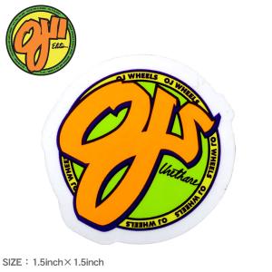 （ネコポス配送） オージェー ステッカー STANDARD CLEAR MYLAR STICKER 1.5IN×1.5IN OJ 88281518 オレンジ グリーン 緑 マルチ シール パソコン 爆買