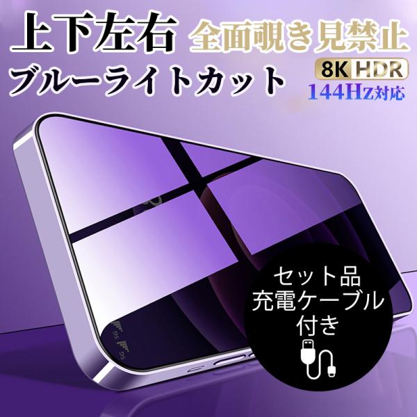iPhone11 Pro Max フィルム 覗き見防止 全面保護 iPhone11 Pro ブルーラ...