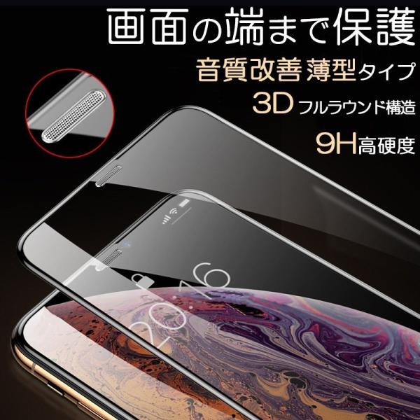 iPhone XR ガラスフィルム iPhone XS Max フィルム 金属メッシュ付き 3D 強...