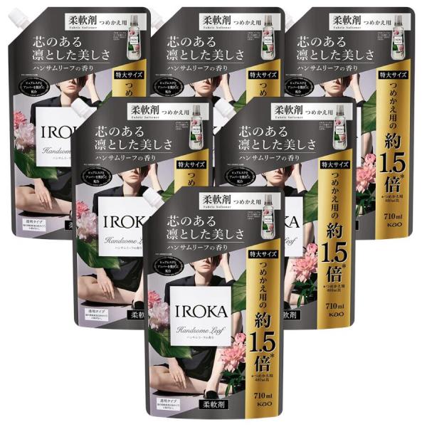 IROKA イロカ ハンサムリーフの香り 詰替え 710ｍl × 6袋セット