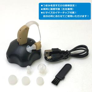 補聴器 集音器 充電式 耳掛け式 軽量 左右両...の詳細画像1