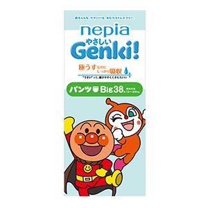 王子ネピア　ＧＥＮＫＩ パンツ　Ｂｉｇサイズ３８枚