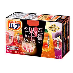 花王　バブ　至福の果実めぐり浴４種の香り×３錠（１２錠）