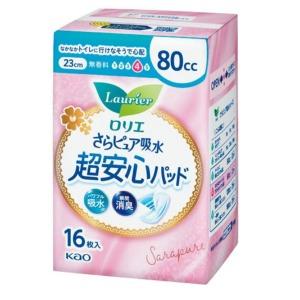 花王　ロリエ　さらピュア吸水超安心パッド 80cc 16枚入