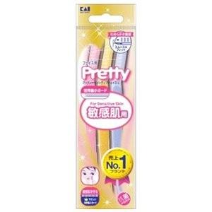 貝印　プリティー カミソリ 敏感肌用 フェイスＬ ３本入り｜雑貨屋