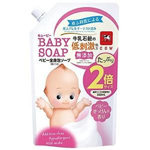 牛乳石鹸　キューピー ベビー全身泡ソープせっけんの香り詰替2回分大容量 700ml｜zaccaya