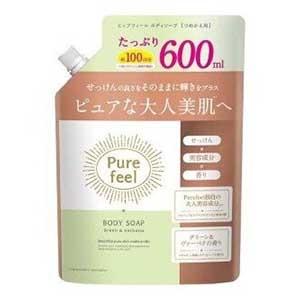 第一石鹸　ピュアフィール ボディソープ グリーン＆ヴァーベナの香りつめかえ６００ｍｌ