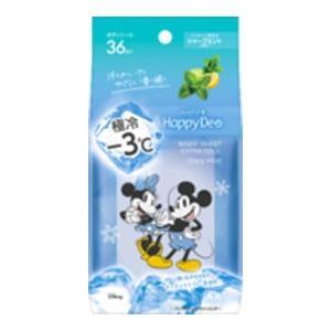 マンダム　ハッピーデオ ボディシート 極冷 シャープミントの香り３６枚入