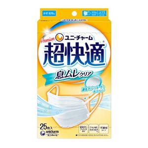 ユニ・チャーム 超快適マスク 息ムレクリアタイプ 小さめ25枚入 1個