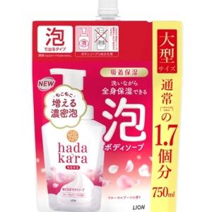 ライオン  ハダカラ　泡ボディソープ　フローラルつめかえ大７５０ｍｌ