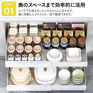 伸縮スライドボックス 伸縮スライド収納トレー ...の詳細画像5