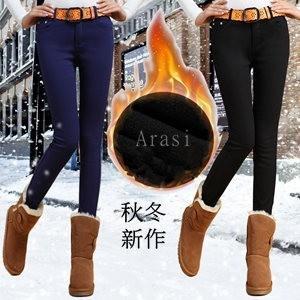 裏起毛 スキニー パンツ デニム風レギンス 暖かい 美脚 美尻 送料無料 レギパン パギンス ボトム...