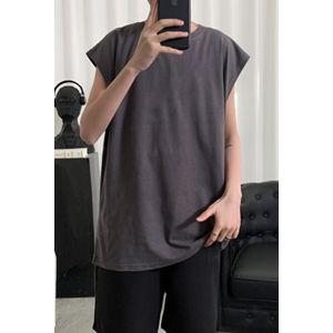 タンクトップ メンズ Tシャツ ノースリーブ クルーネック ミディアム丈 ラグラン 無地 13色 大きいサイズ ゆったり カジュアル スポーツ トップス  夏｜zadac