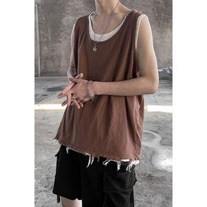 BENDER TOKYO タンクトップ クラッシュ ダメージ加工 ロング丈