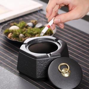 灰皿 蓋付き 卓上灰皿 煙と臭いを遮断する おしゃれ