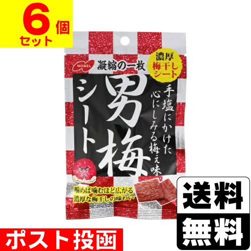 (ポスト投函)(ノーベル)男梅シート 27g(6個セット)