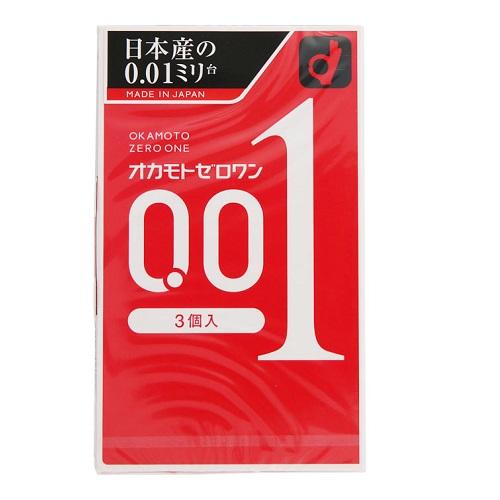 (ポスト投函)(オカモト)ゼロワン 0.01ミリ 3個入