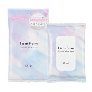 (ポスト投函)femfem(フェムフェム) フェミニン拭き取りシート 10枚入