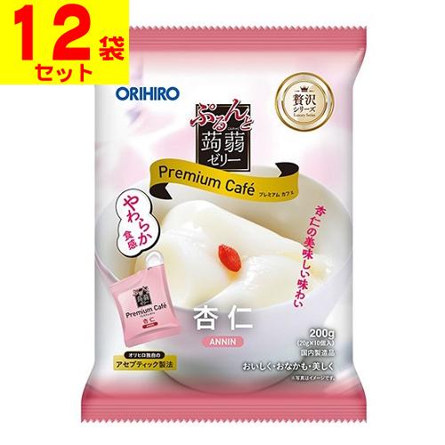(オリヒロ)ぷるんと蒟蒻ゼリー プレミアムカフェ 杏仁味 10個入(1ケース(12袋入))