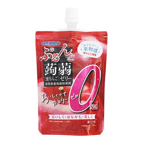 (オリヒロ)ぷるんと蒟蒻ゼリー スタンディング カロリーゼロ 蜜りんご 130g