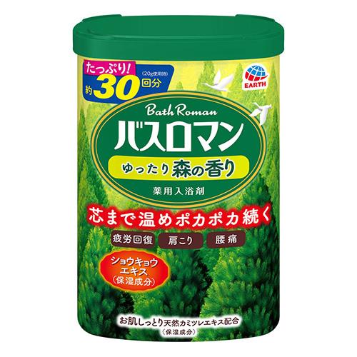 (アース製薬)バスロマン ゆったり森の香り 600g