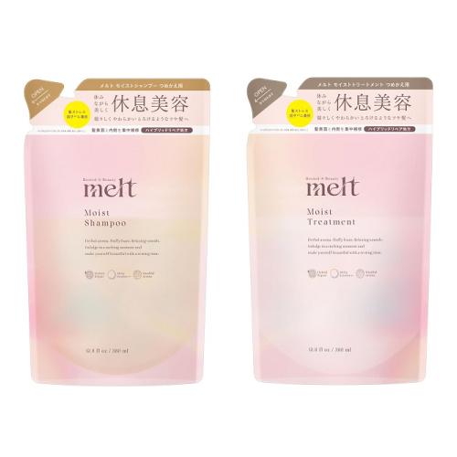 (ポスト投函)(花王)メルト モイストシャンプー 詰替え 380ml＋モイストトリートメント 詰替え...