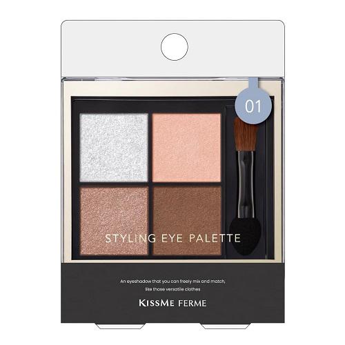 (ポスト投函)(伊勢半)キスミー フェルム スタイリングアイパレット 01 メゾンベージュ 4.8g