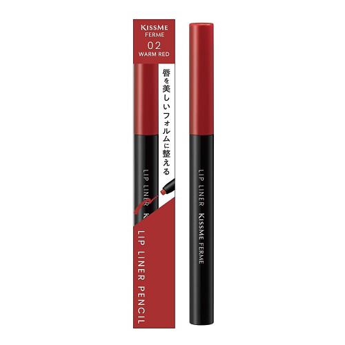 (ポスト投函)(伊勢半)キスミー フェルム リップライナーN 02 ウォームレッド 0.18g
