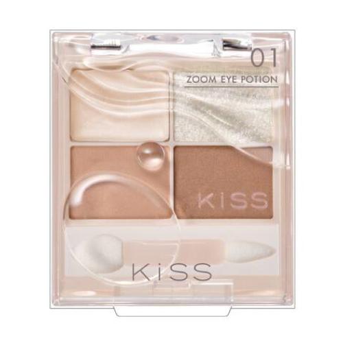 (ポスト投函)(伊勢半)KISS(キス) ズームアイポーション 01 アーモンドミスト