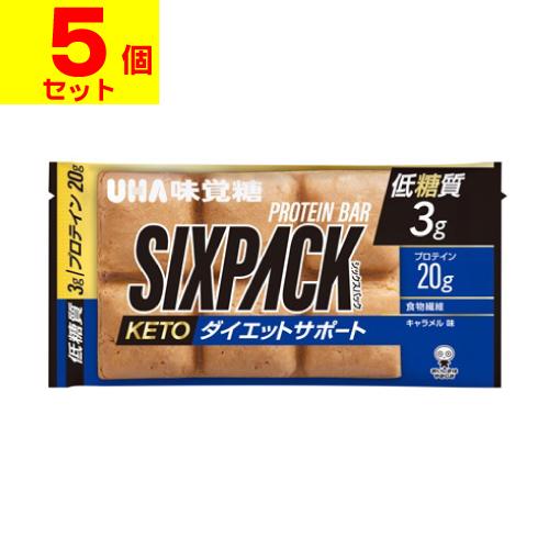 (ポスト投函)(UHA味覚糖)SIXPACK プロテインバー KETOダイエットサポート キャラメル...