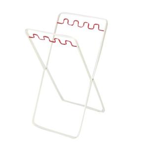 (山崎実業)レジ袋スタンド プレート レッド