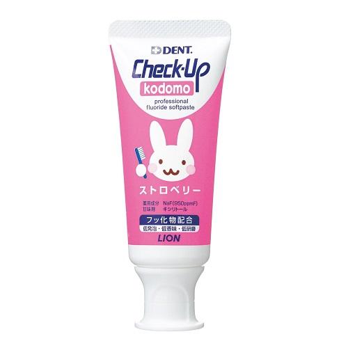 (ライオン歯科材)Check-Up kodomo(チェックアップ コドモ) ストロベリー 60g