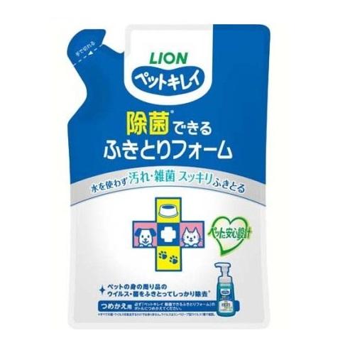 (ライオン)ペットキレイ 除菌できる ふきとりフォーム 詰替え 200ml
