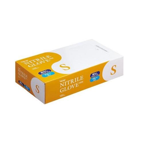 (川西工業)2039 ニトリル使いきり極薄手袋 粉無 ブルー Sサイズ 100枚入