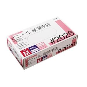 (川西工業)2026 ビニール使いきり手袋 (粉無) Mサイズ 100枚入