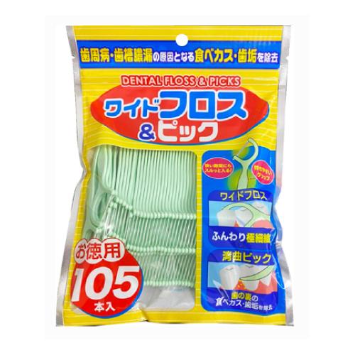 ワイドフロス＆ピック 105本入