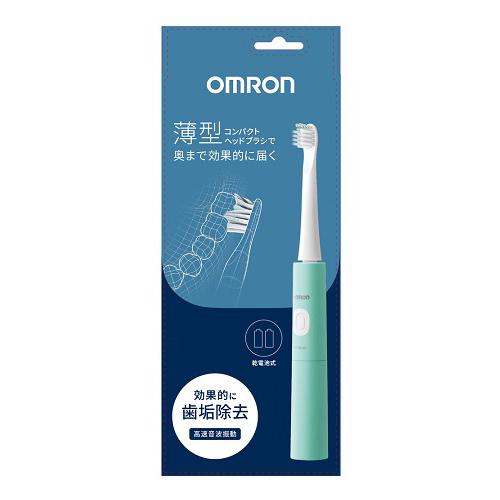 (ポスト投函)(オムロン)音波式電動歯ブラシ ミントグリーン HT-B2140-G