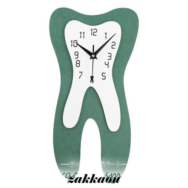 壁掛け時計 歯 北欧 掛け時計 おしゃれ 木製 モダン 歯科用 ギフト 玄関 「保証付き」/[aoi...