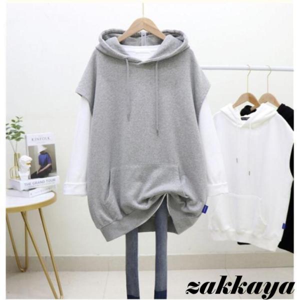 ベスト レディース パーカー フード付き ジレベスト ノースリーブ 洋服 春服 アウター カジュアル...