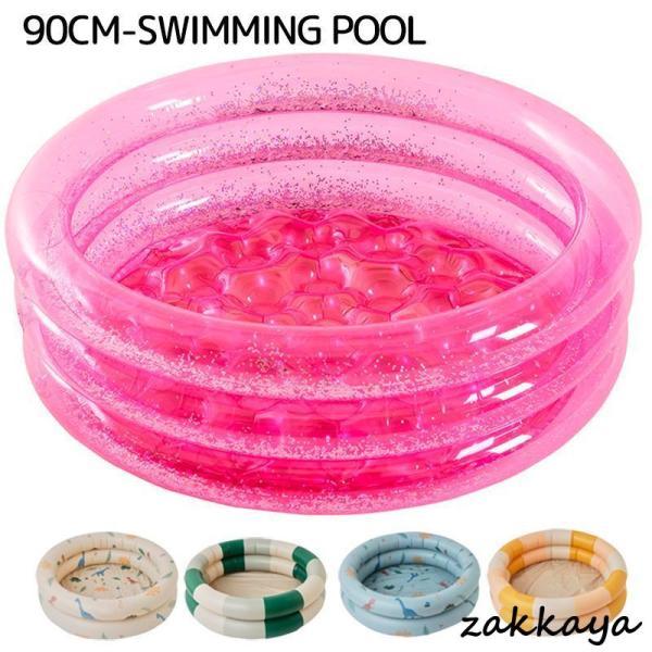 ビニールプール エアプール 小さい 丸型 家庭用 子供用 折りたたみ ベビー 庭 プール 水遊び ボ...