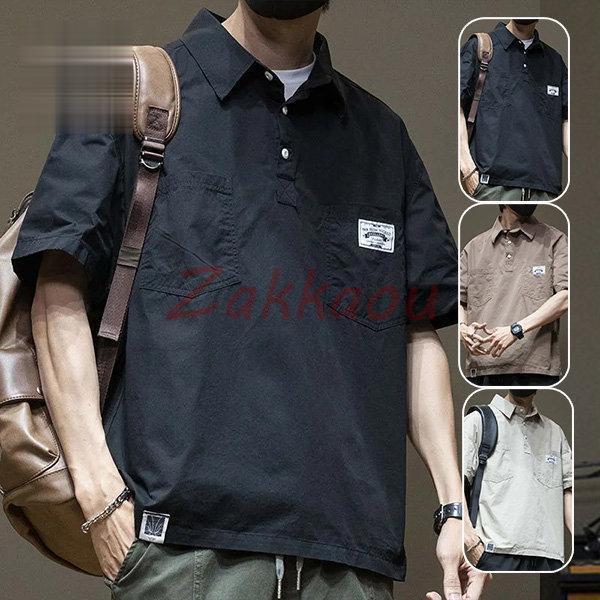 カジュアルシャツ ワークシャツ メンズ 半袖 夏服 サマーシャツ ミリタリーシャツ シャツ カジュア...