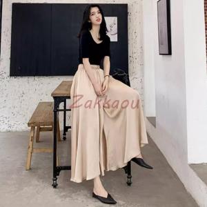 ワイドパンツ 揺れゆれ スカーチョ ロングパン...の詳細画像2