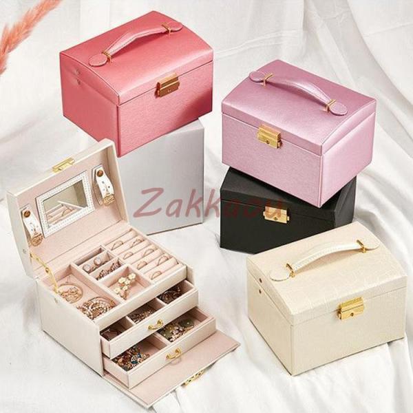 ジュエリーボックス アクセサリーケース アクセサリー収納 コンパクト 多機能 ピアス ネックレス 指...