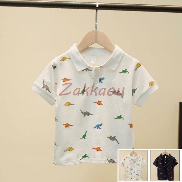 キッズ　ポロシャツ　poloシャツ　子供Tシャツ　男の子 春夏　半袖　シャツ　トップス　インナー　カ...
