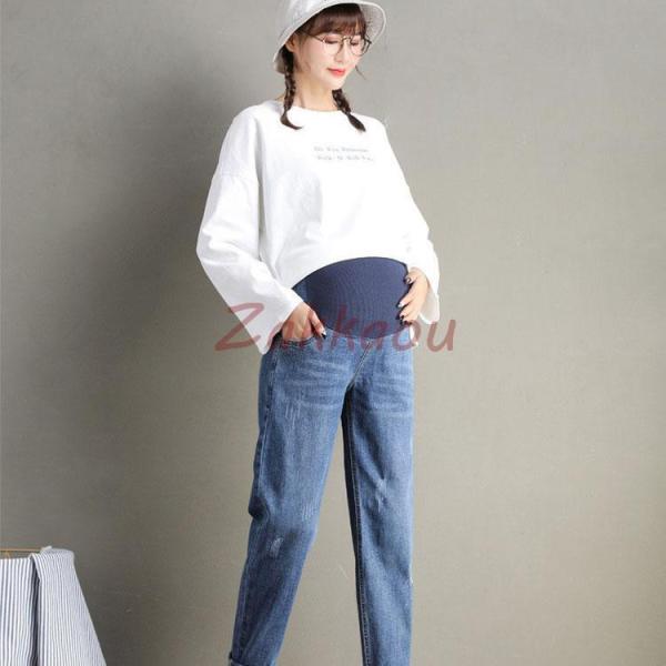 マタニティパンツ オフィス アジャスター マタニティズボン スキニーパンツ ウエスト調節 産前産後 ...